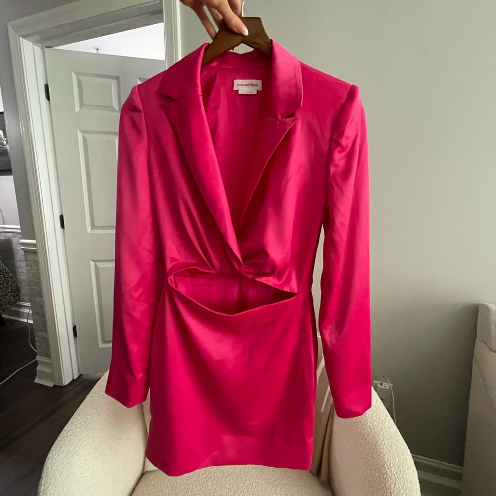 Revolve Lovers and Friends Andie Blazer Dress‎ in Raspberry Pink - Picture 11 of 16